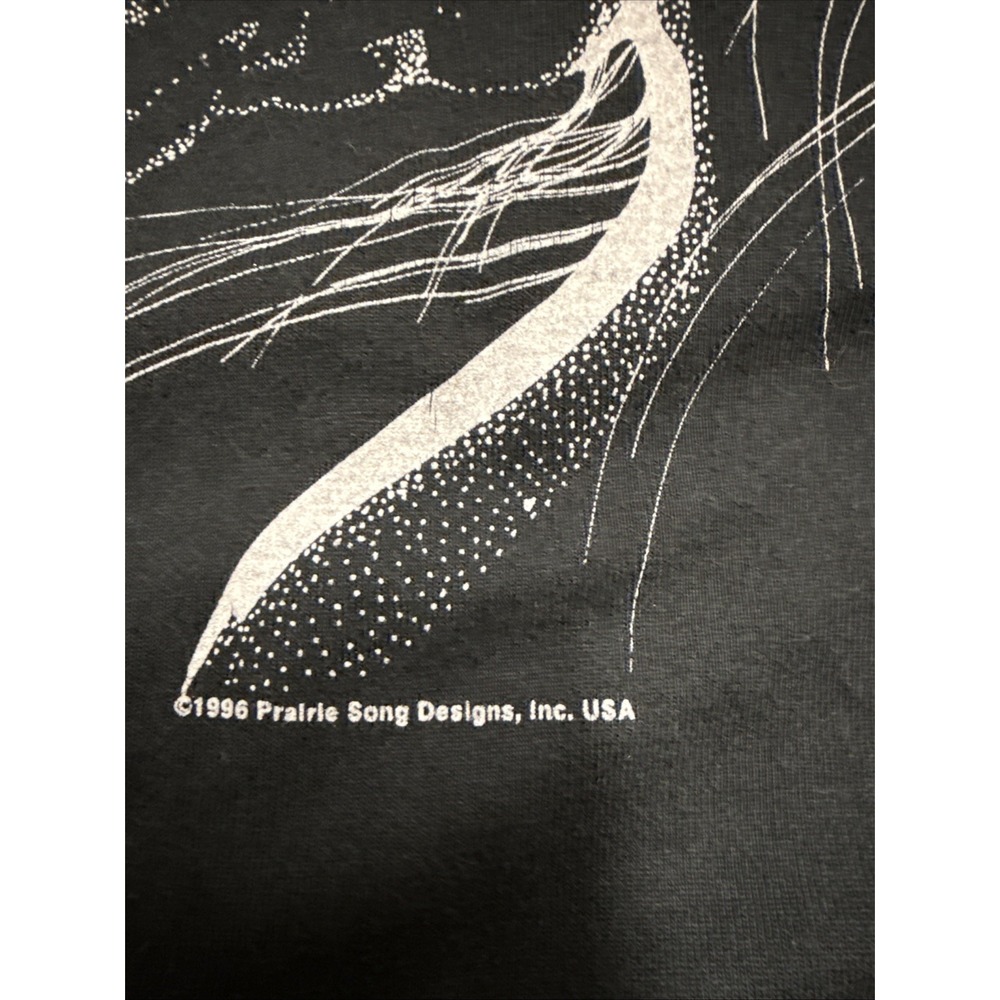 VTG 1996 Prairie Song T Shirt Equestrian‎ Music Black 50/50 Jerzees T-shirt Sz S - Picture 3 of 7